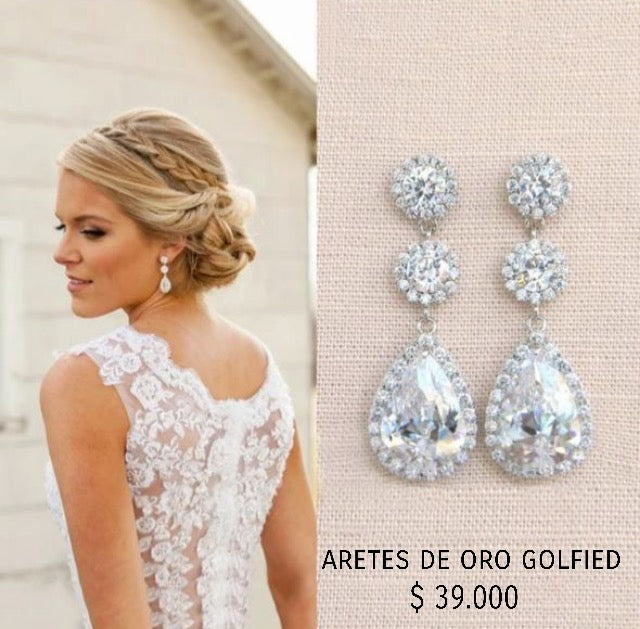 Aretes de oro golfield