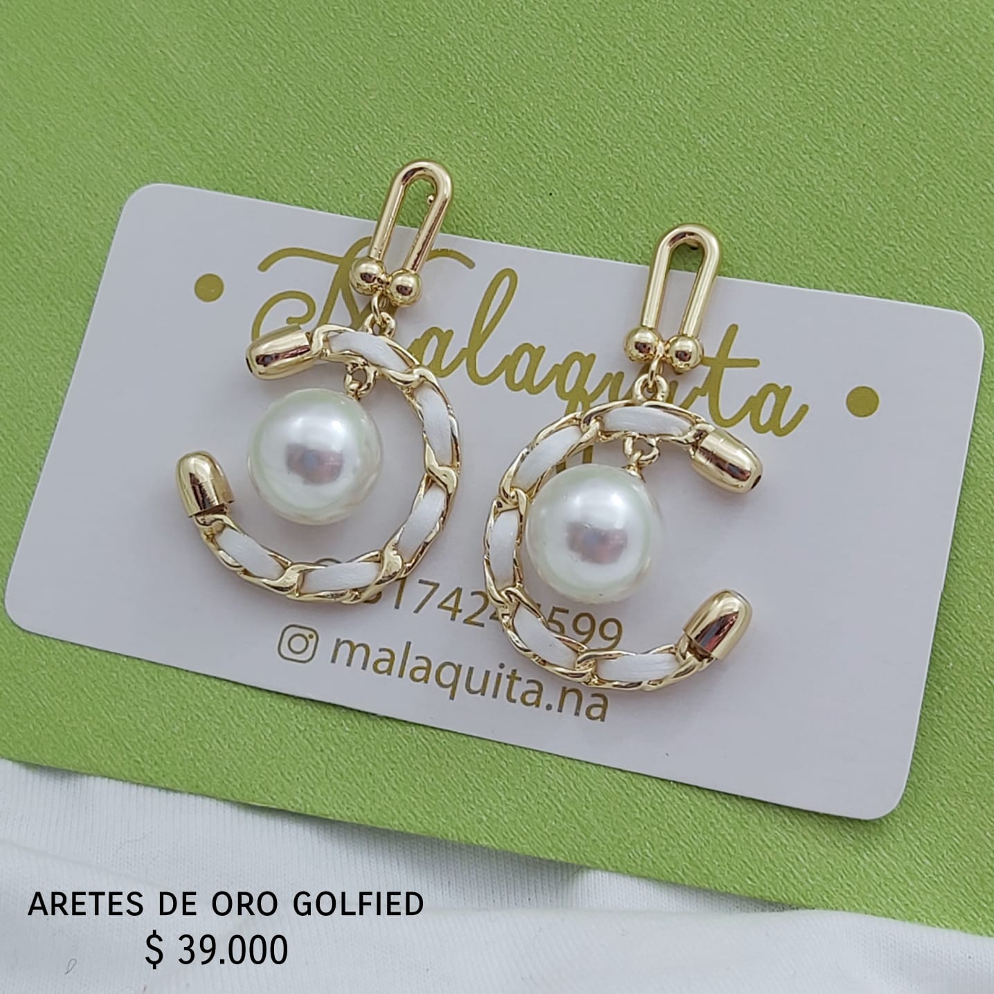 Aretes de oro golfield