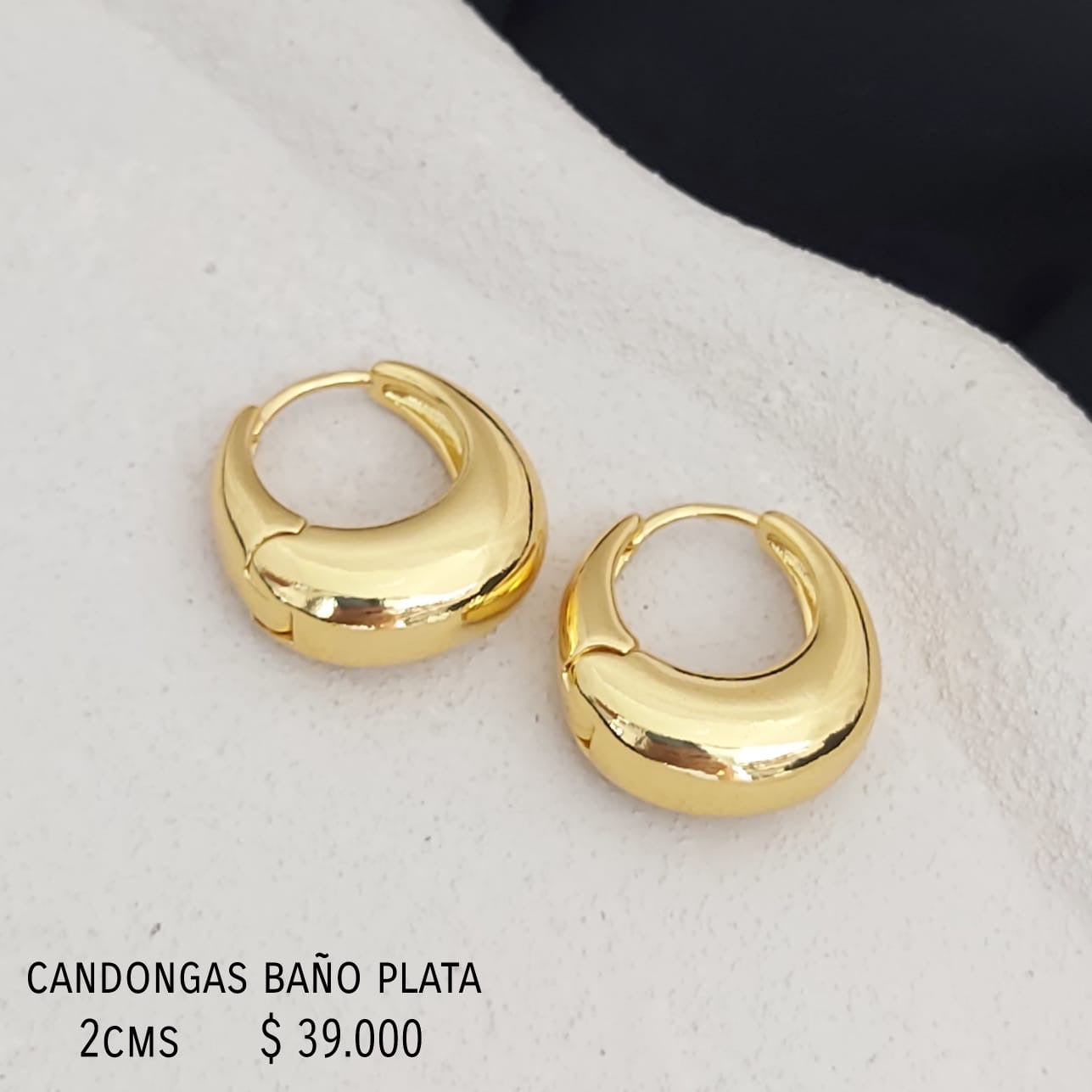 Aretes baño plata