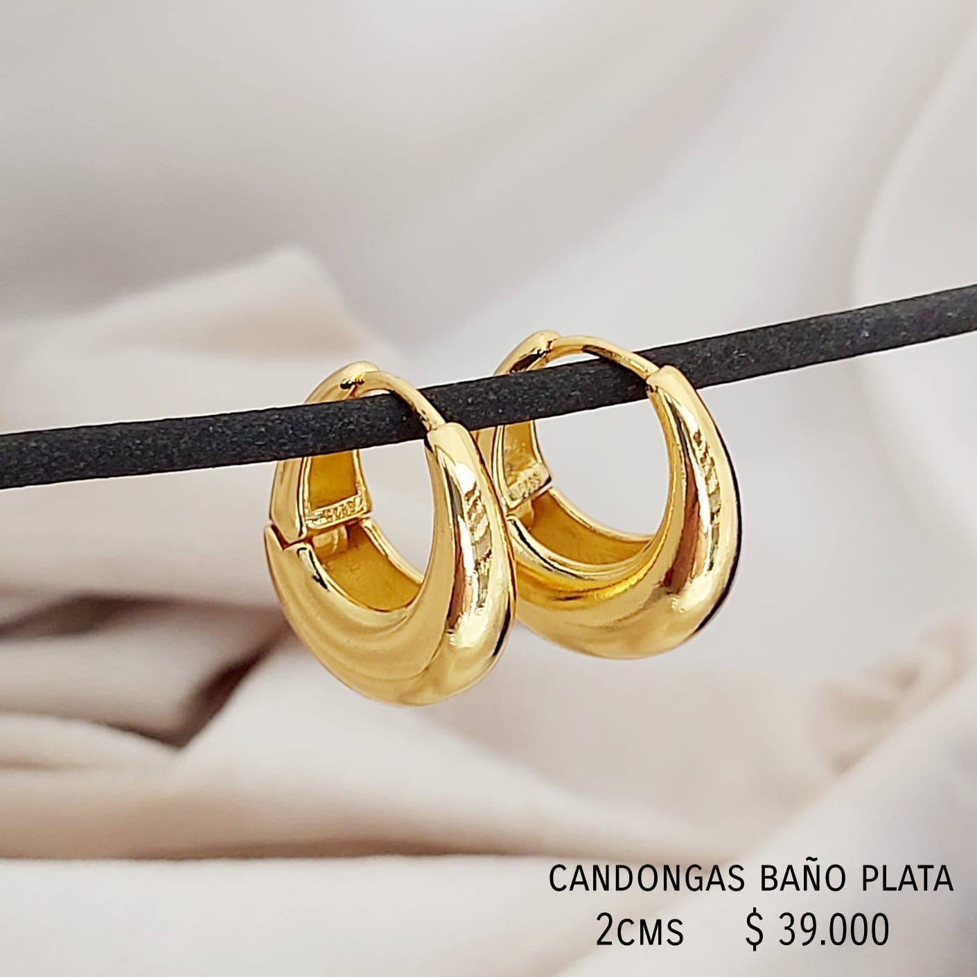 Aretes baño plata
