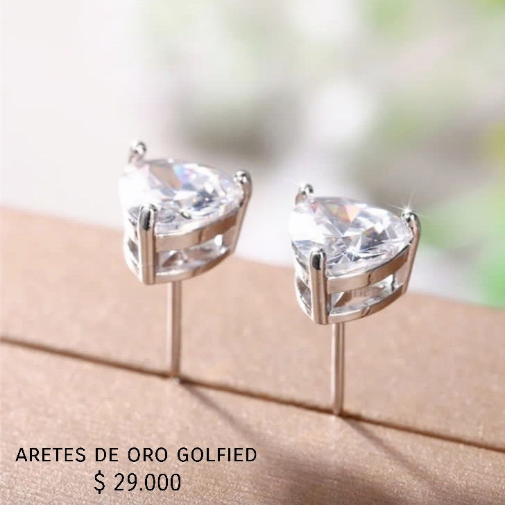 Aretes de oro golfied