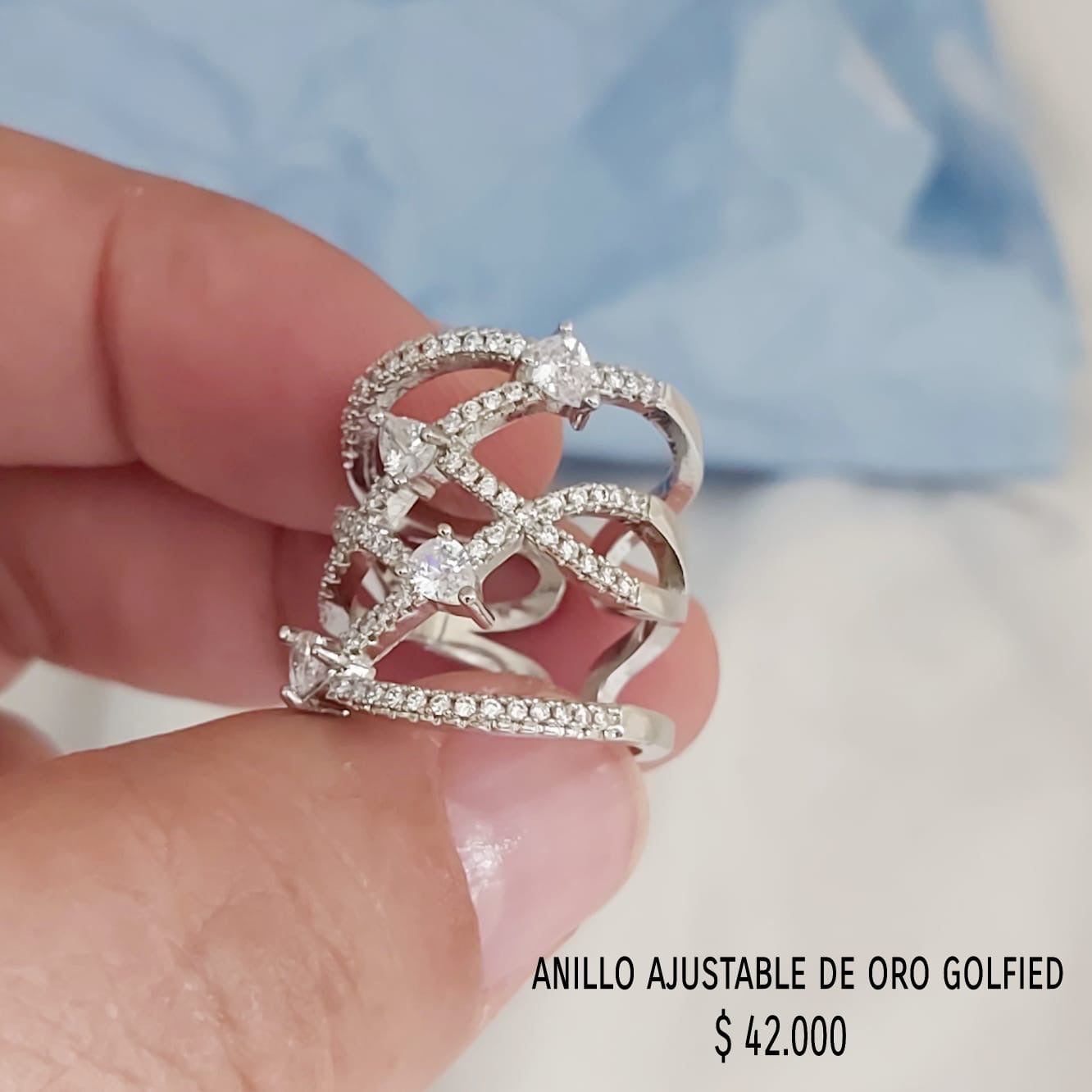 Anillo ajustable de oro golfield