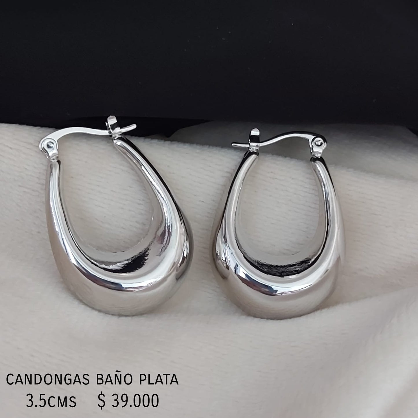 Candongas baño plata