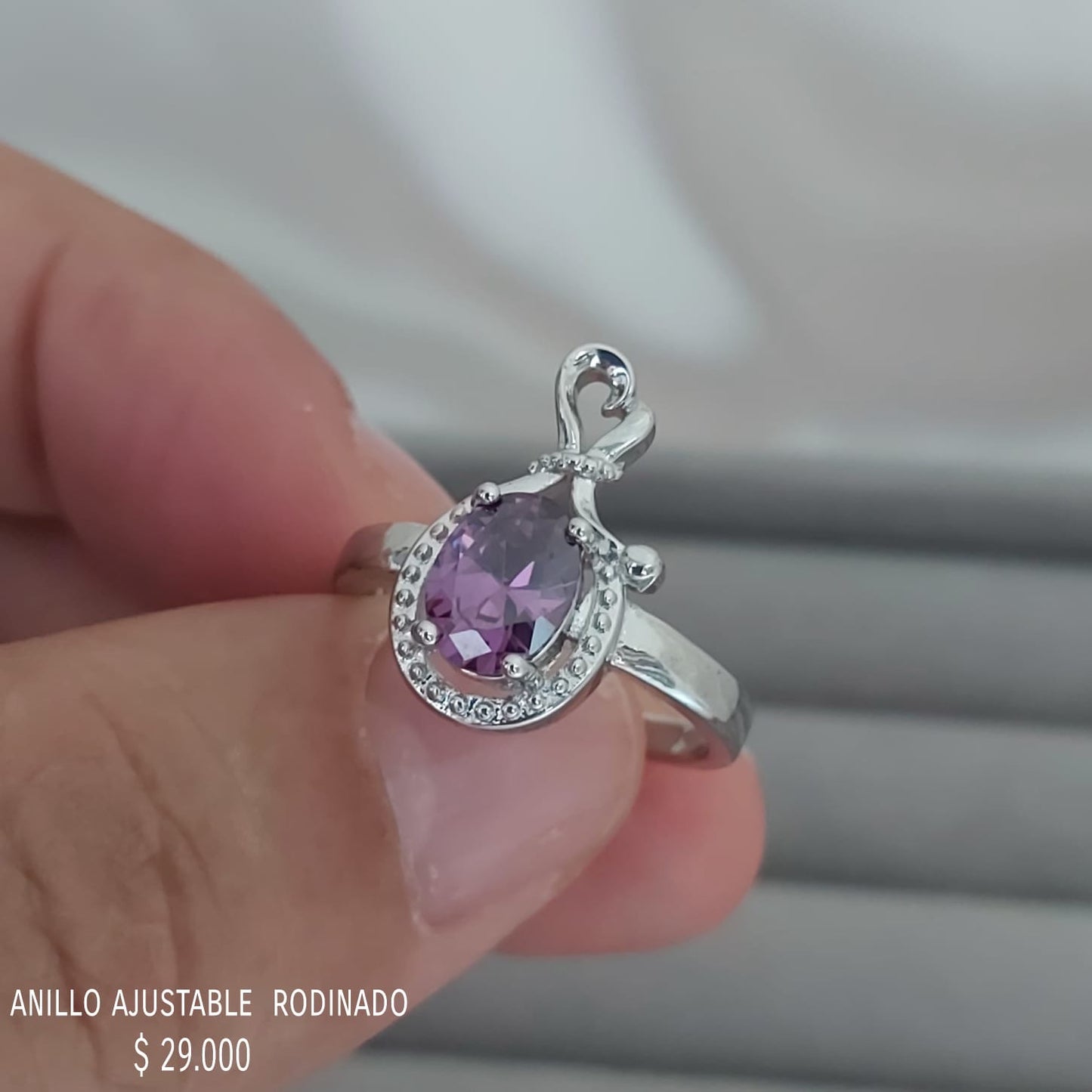 Anillo ajustable rodinado