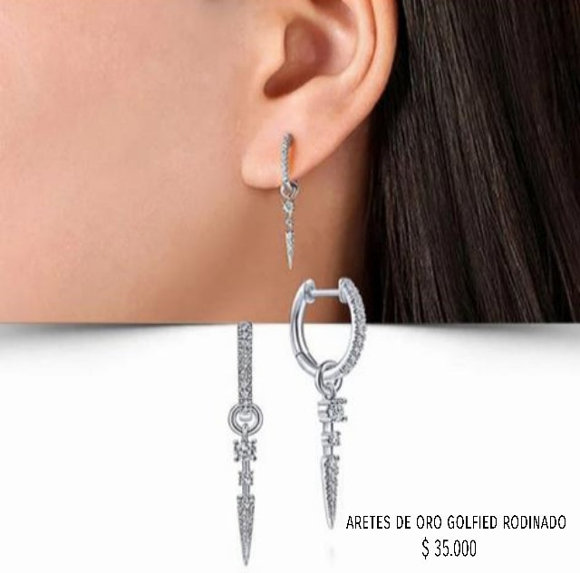 Aretes de oro golfield