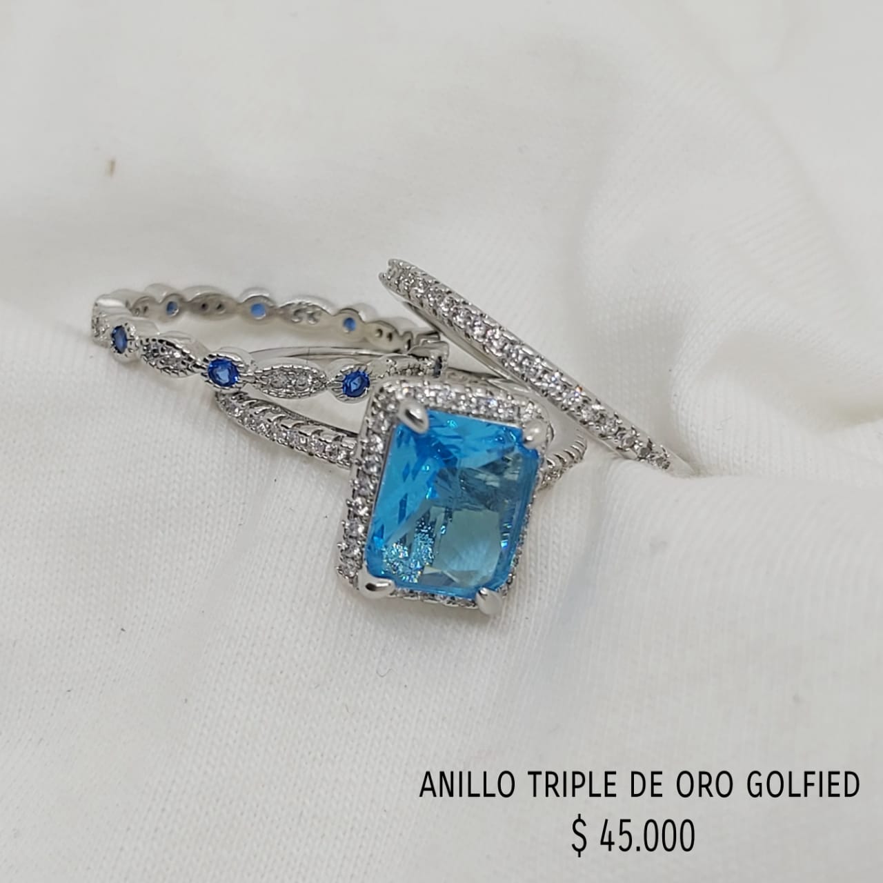 Anillo triple de oro golfield