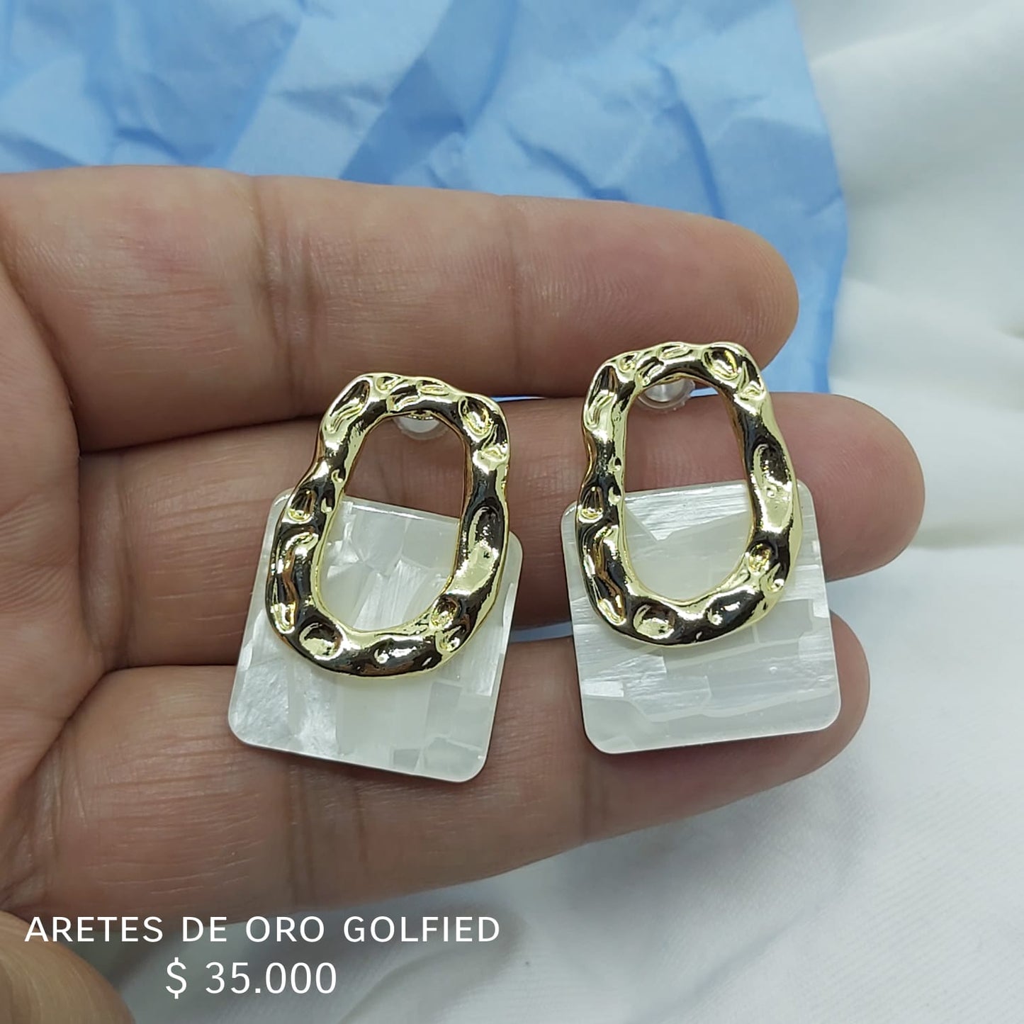 Aretes de oro golfield