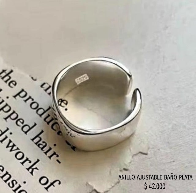 Anillo ajustable baño plata