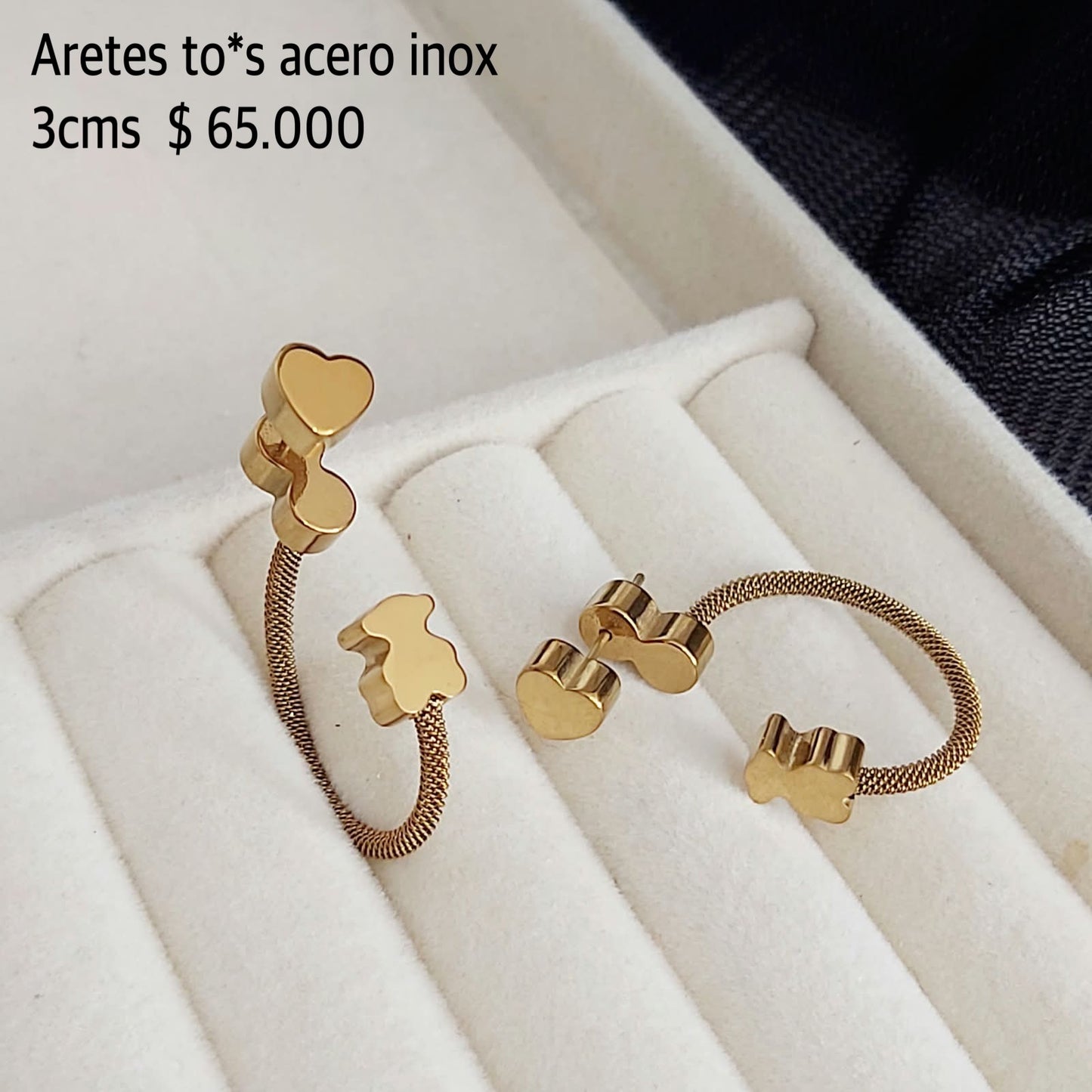 Aretes to*s acero inox