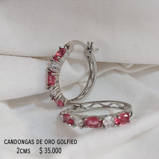 Candongas de oro golfield (2cms)