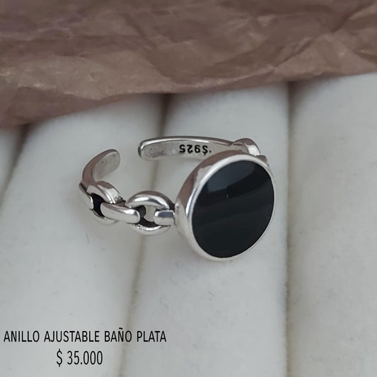 Anillo ajustable baño plata
