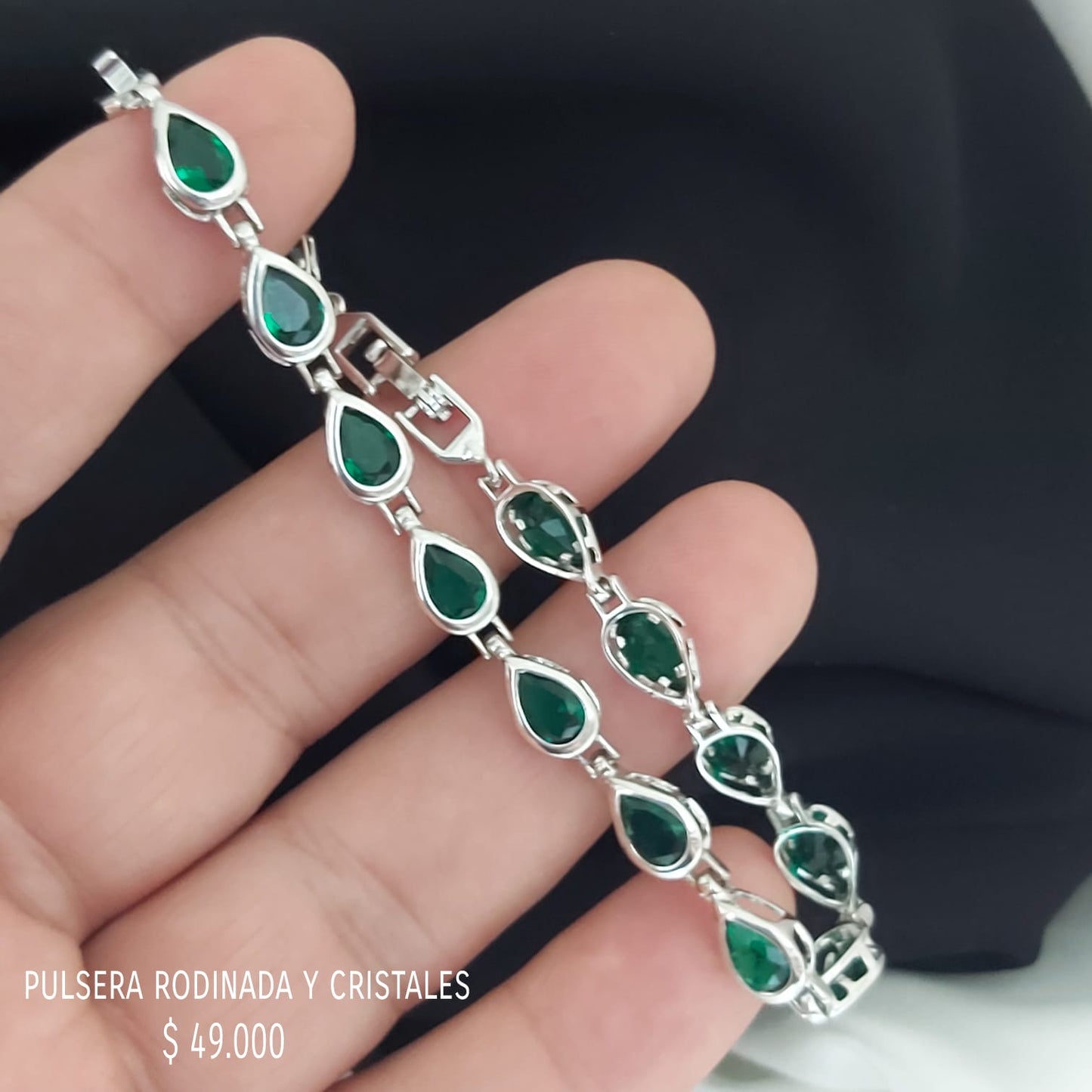 Pulsera y cristales rodinada