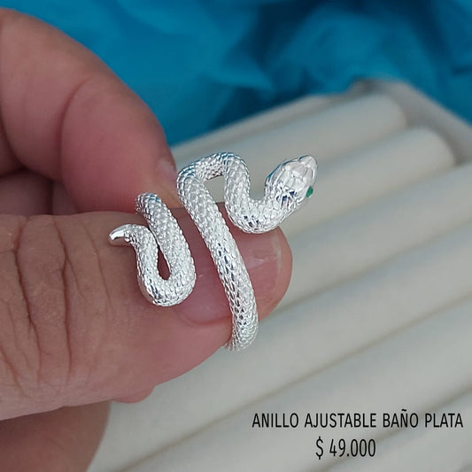 Anillo ajustable baño plata