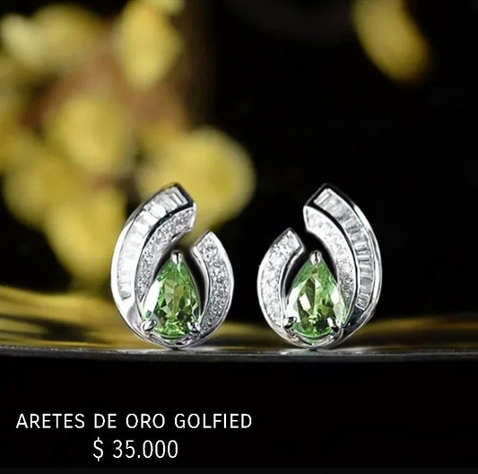Aretes de oro golfied