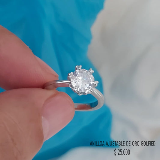 Anillo ajustable de oro golfield