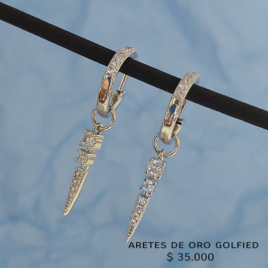 Aretes de oro golfield