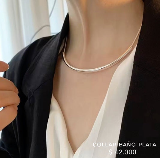 Collar baño plata