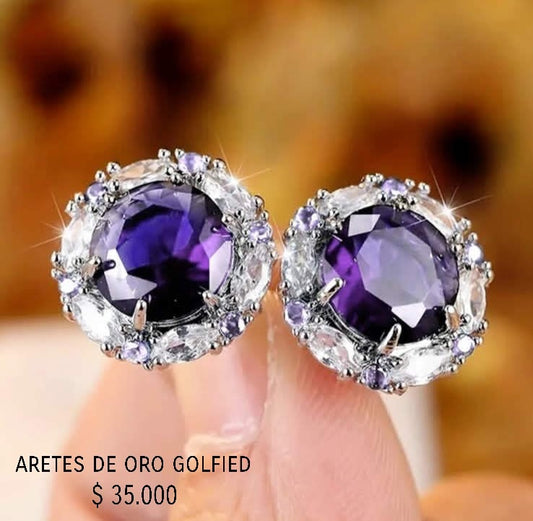 Aretes de oro golfied