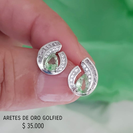 Aretes de oro golfied