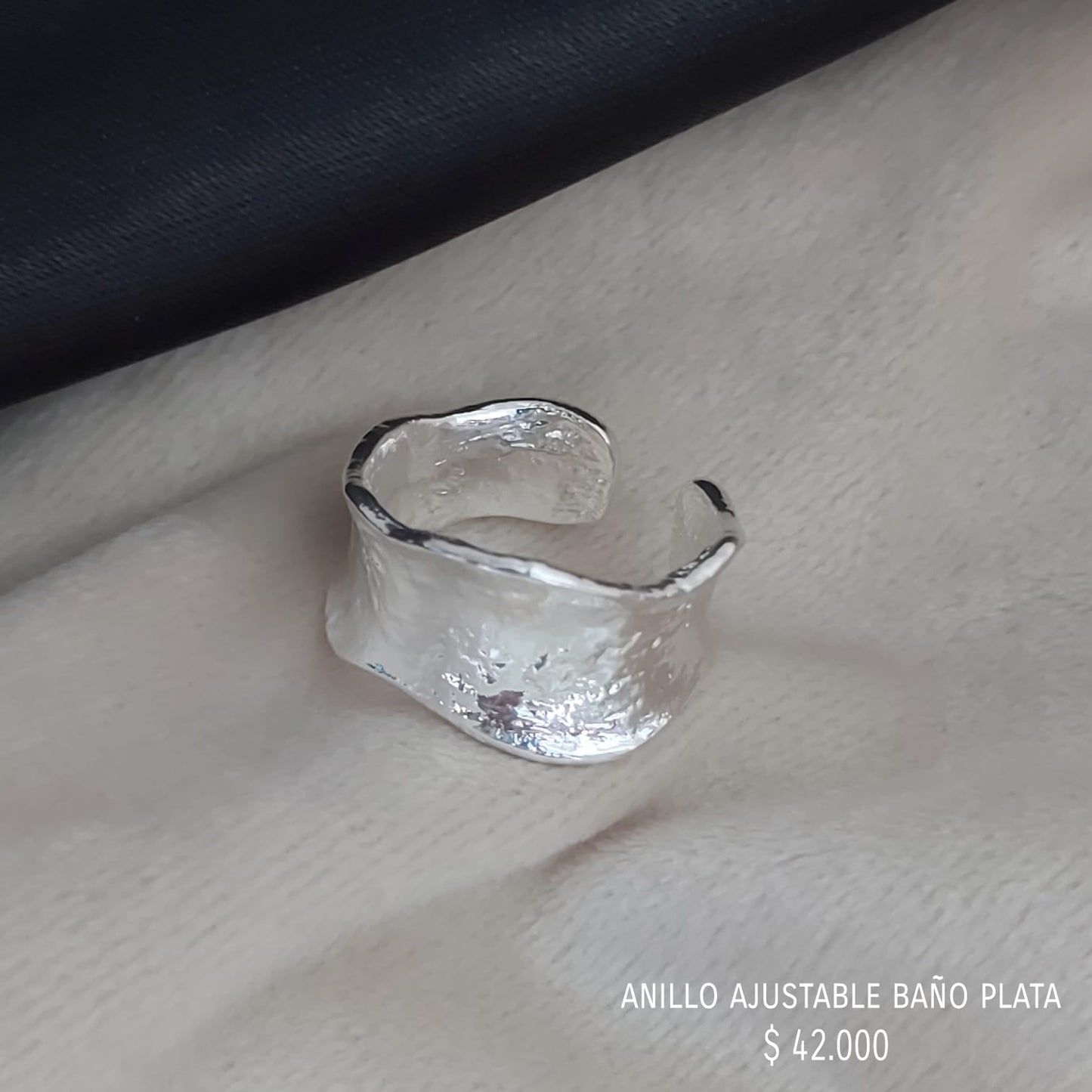 Anillo ajustable baño plata