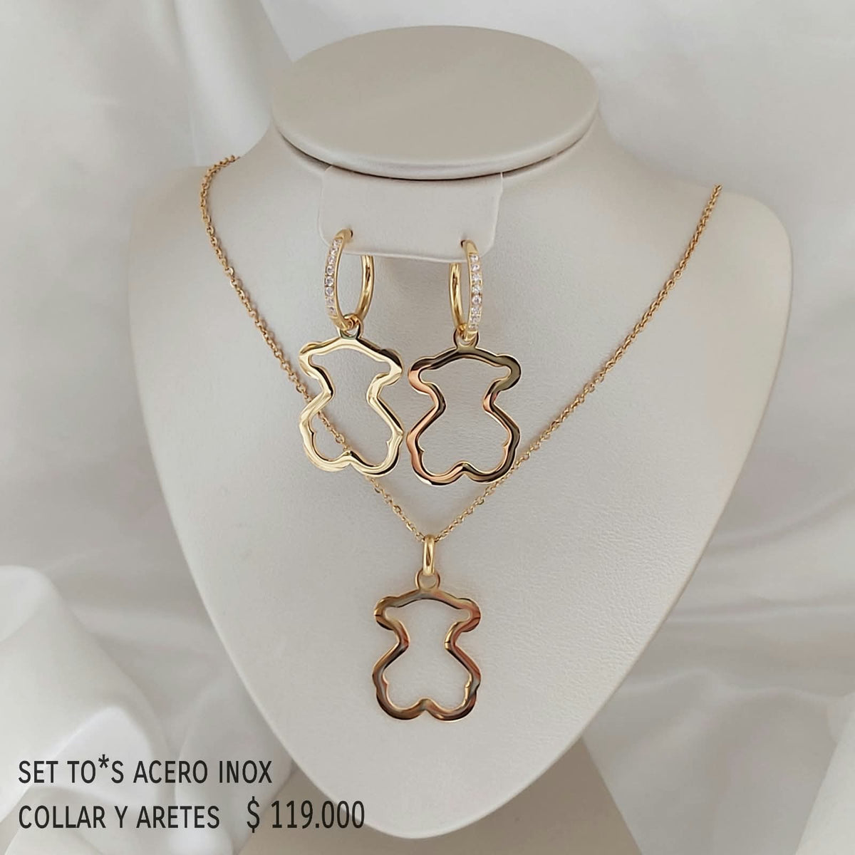 Set to*s acero inox collar y aretes
