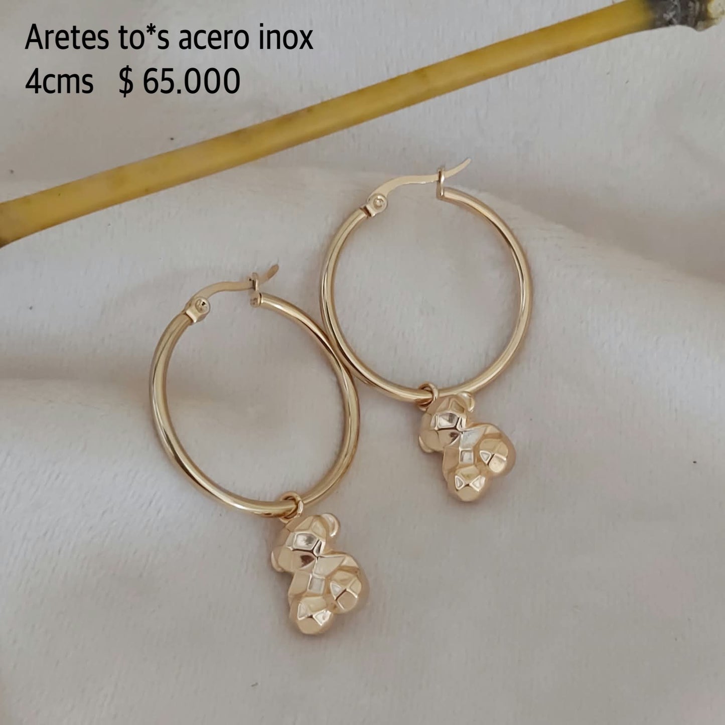 Aretes to*s acero inox