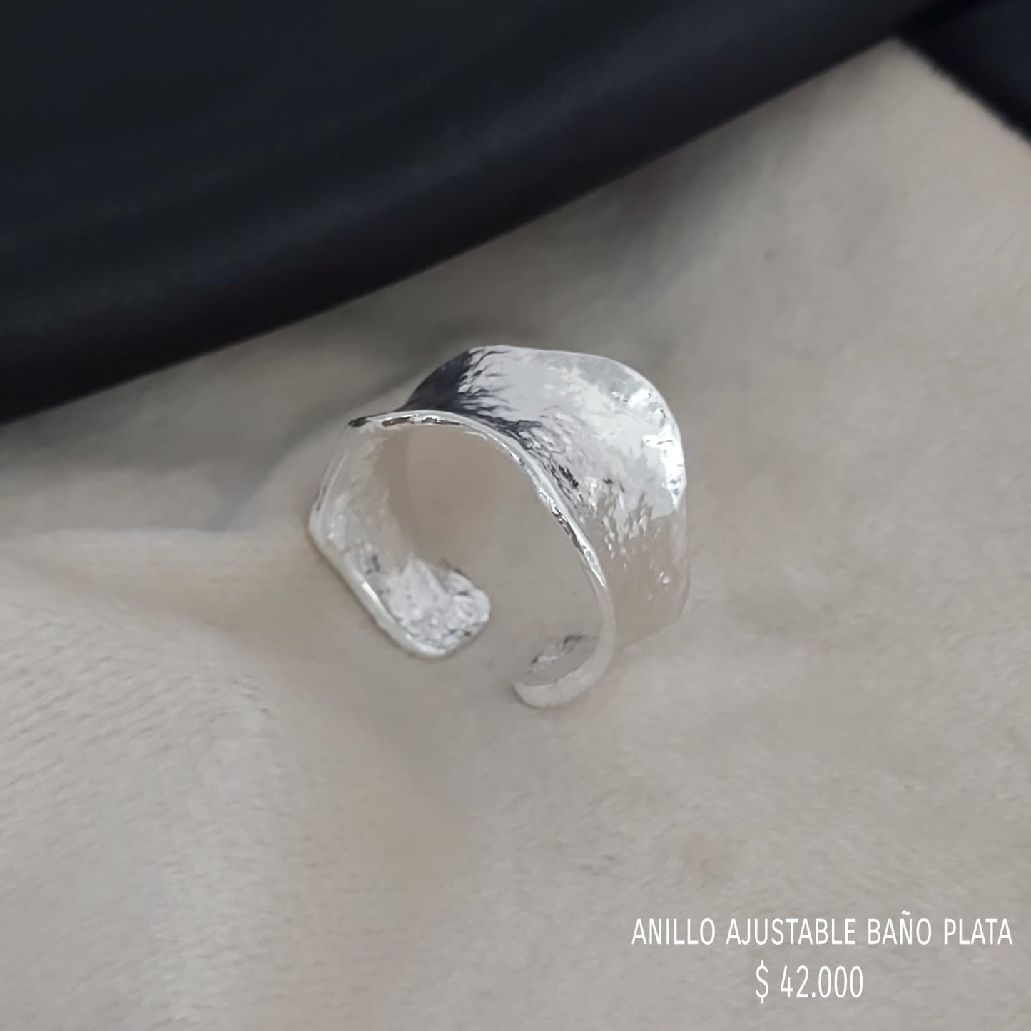 Anillo ajustable baño plata