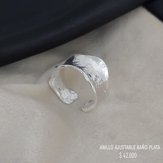 Anillo ajustable baño plata