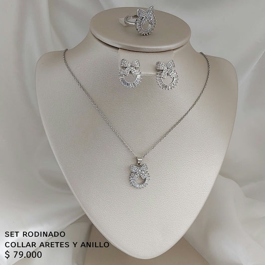 Set de collar aretes y anillo de oro golfield