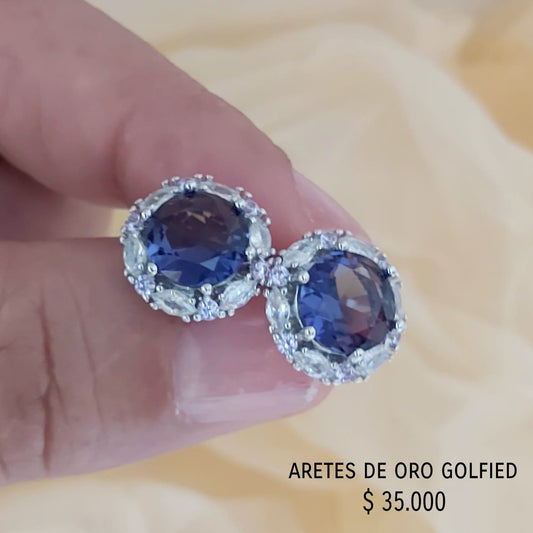 Aretes de oro golfied