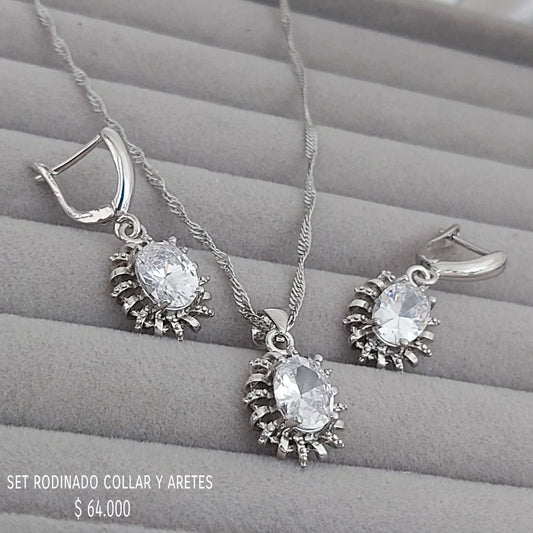 Set collar y aretes Rodinados