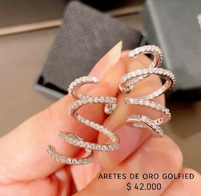 Aretes de oro golfield