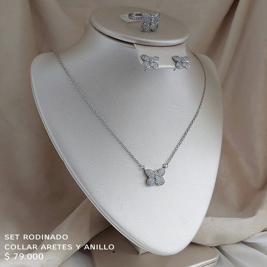 Set de collar aretes y anillo de oro golfield