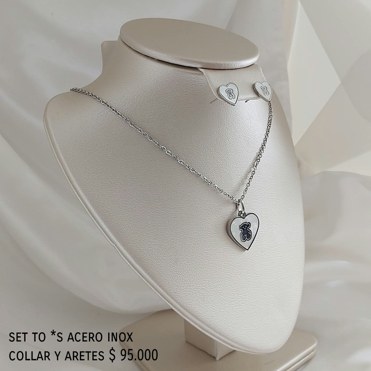 Set to*s collar y aretes acero inox