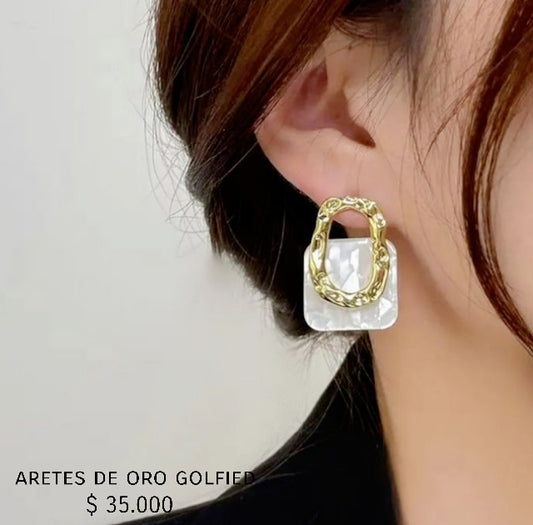 Aretes de oro golfield