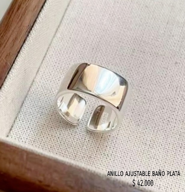 Anillo ajustable baño plata