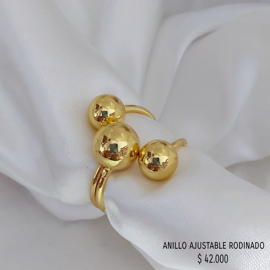Anillo ajustable rodinado