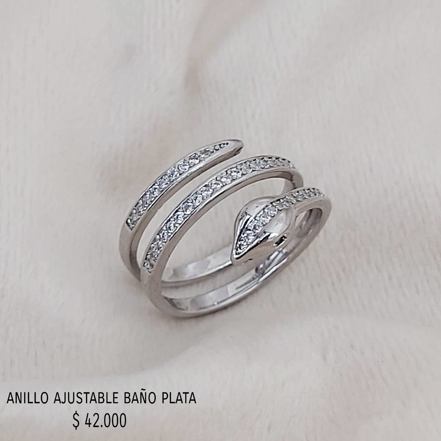 Anillo ajustable baño plata