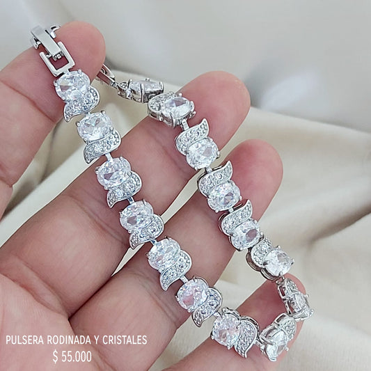 Pulsera y cristales rodinada