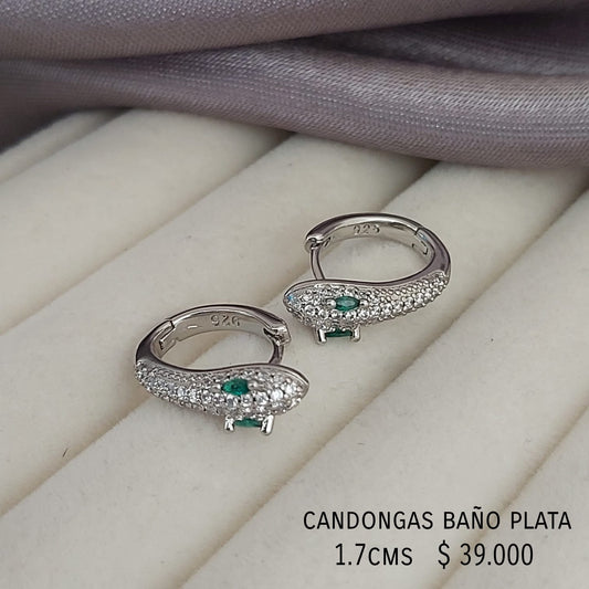 Candongas baño plata