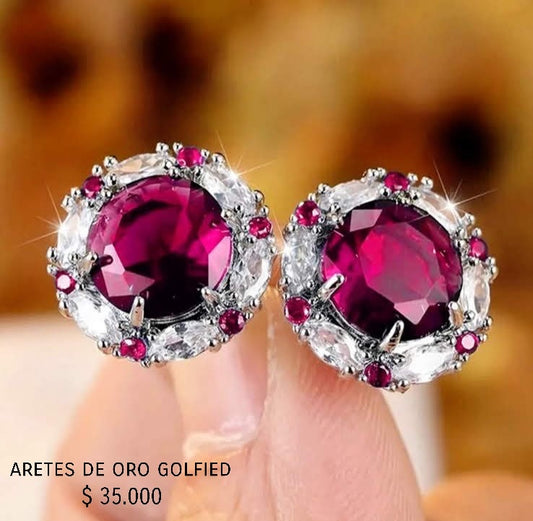 Aretes de oro golfied