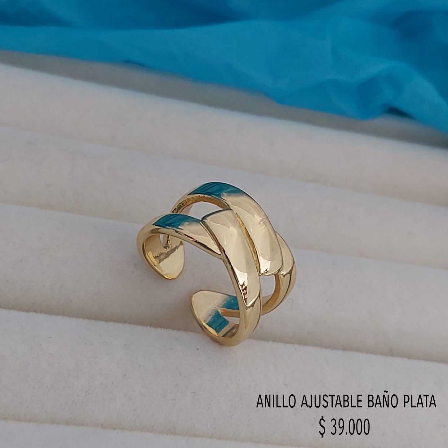Anillo ajustable baño plata
