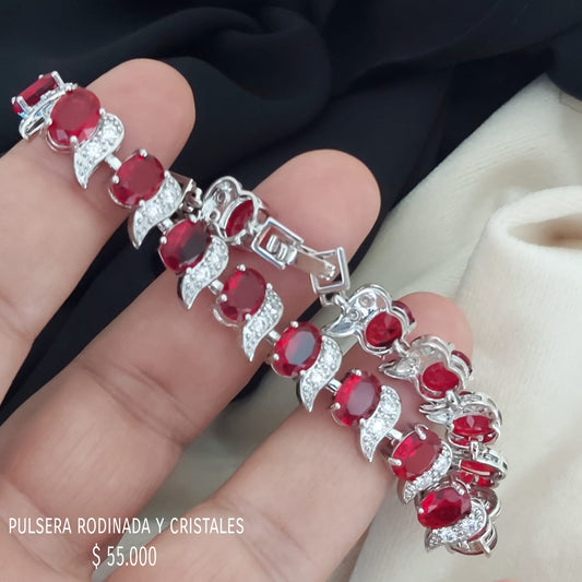 Pulsera y cristales rodinada