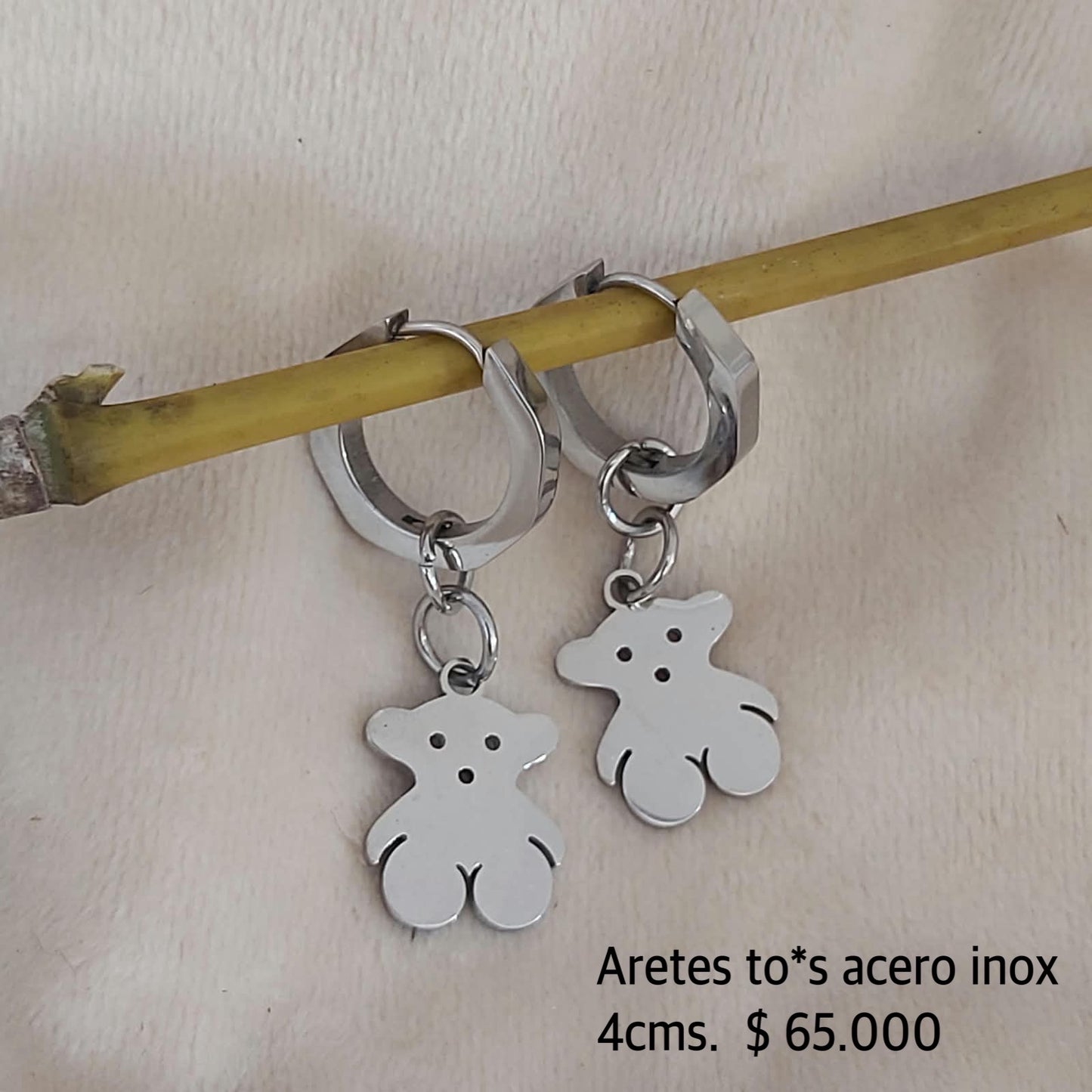 Aretes to*s acero inox