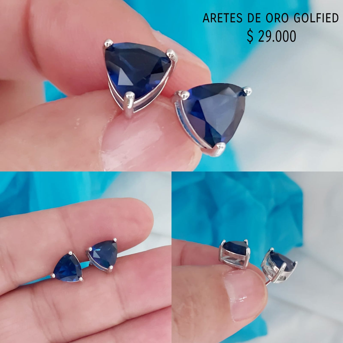 Aretes de oro golfied