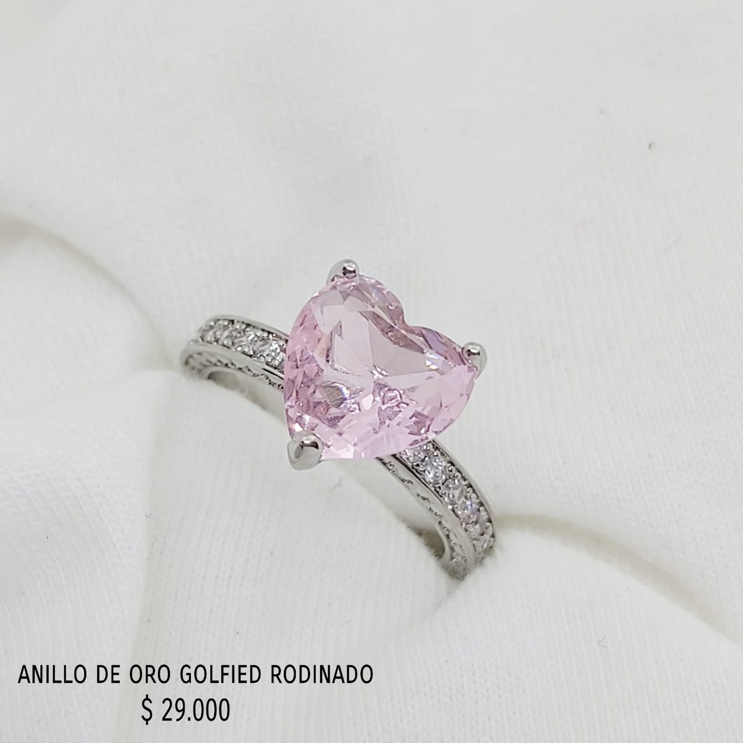 Anillo de oro golfield rodinado