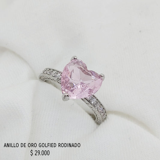 Anillo de oro golfield rodinado