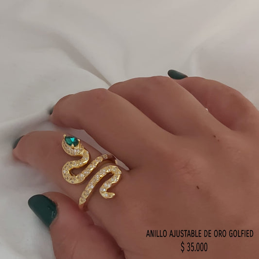 Anillo ajustable de oro golfield