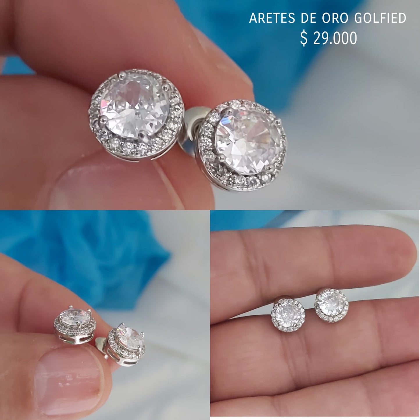 Aretes de oro golfield