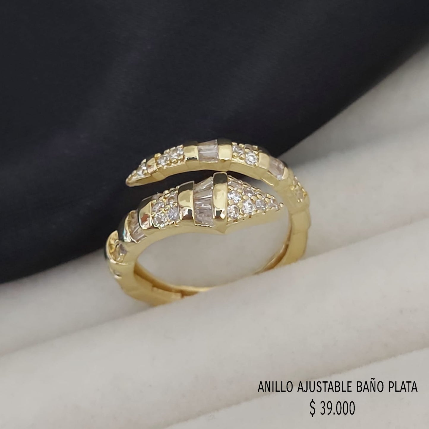 Anillo ajustable baño plata